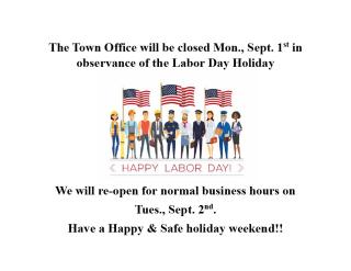 Closed for Labor Day