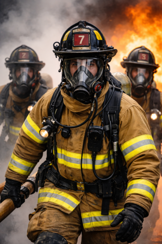 Firefighters in SCBA Gear